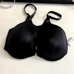 Soma Bra 34G front close black padded NEW